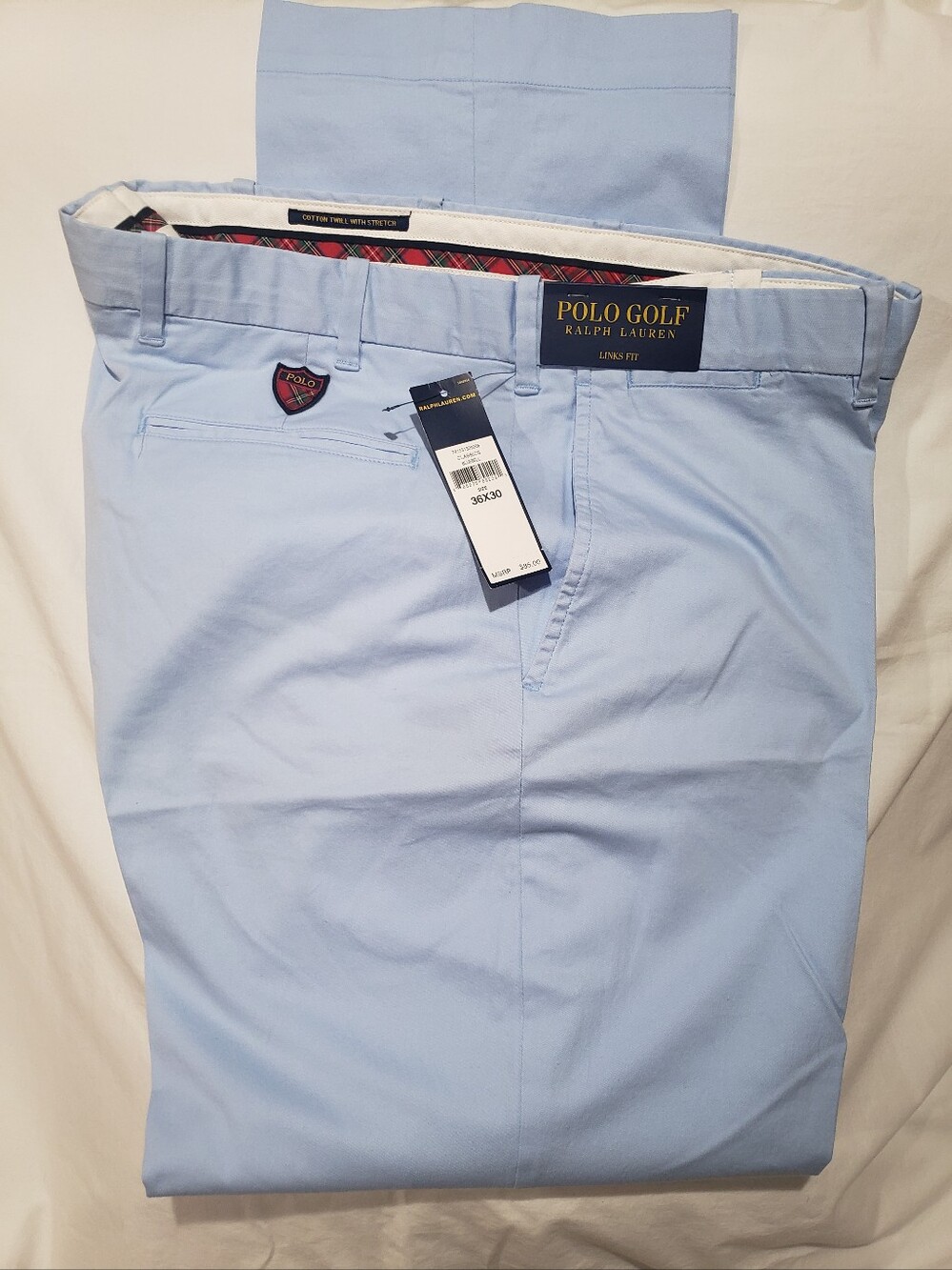 Ralph Lauren Polo Golf Light Blue Men's Dress Pants - Classic Zip Fly